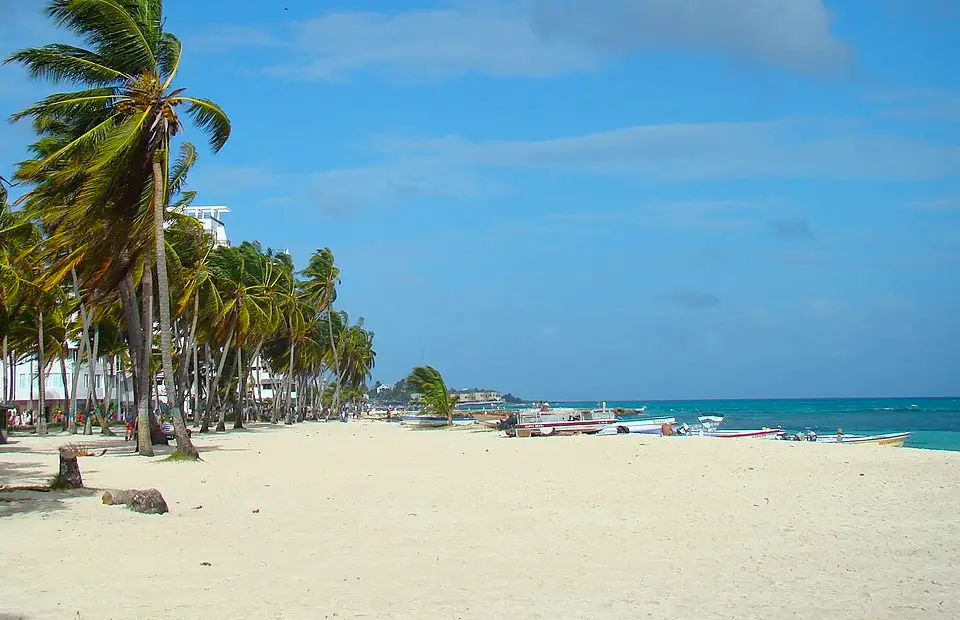 Vista playa en San Andrés